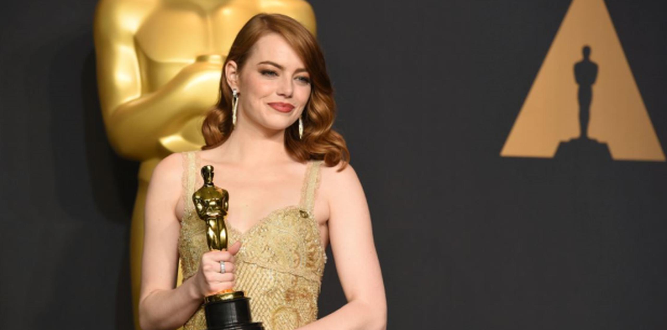 En la edición 89 del Oscar, Emma Stone consiguió el trofeo a la Mejor actriz. (AP)