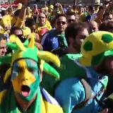 Ambiente previo al partido entre Brasil y Chile