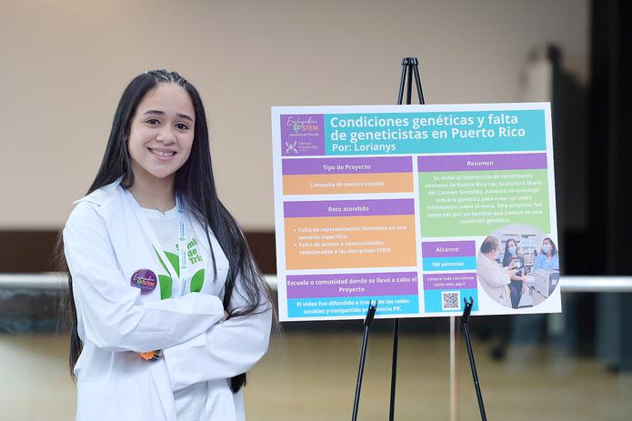 Lorianys Casul Collazo, de 14 años, comentó el proyecto le ayudó pudo desarrollar su pasión por la genética que tiene desde niña, en parte, porque su hermano tiene una condición genética, de la que ha hablado en charlas en la escuela y otros foros.