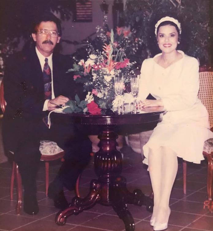 Marilyn Pupo el día de su boda con Eduardo Penedo.