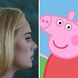 Adele se arrepiente de rechazar colaboración musical con Peppa Pig