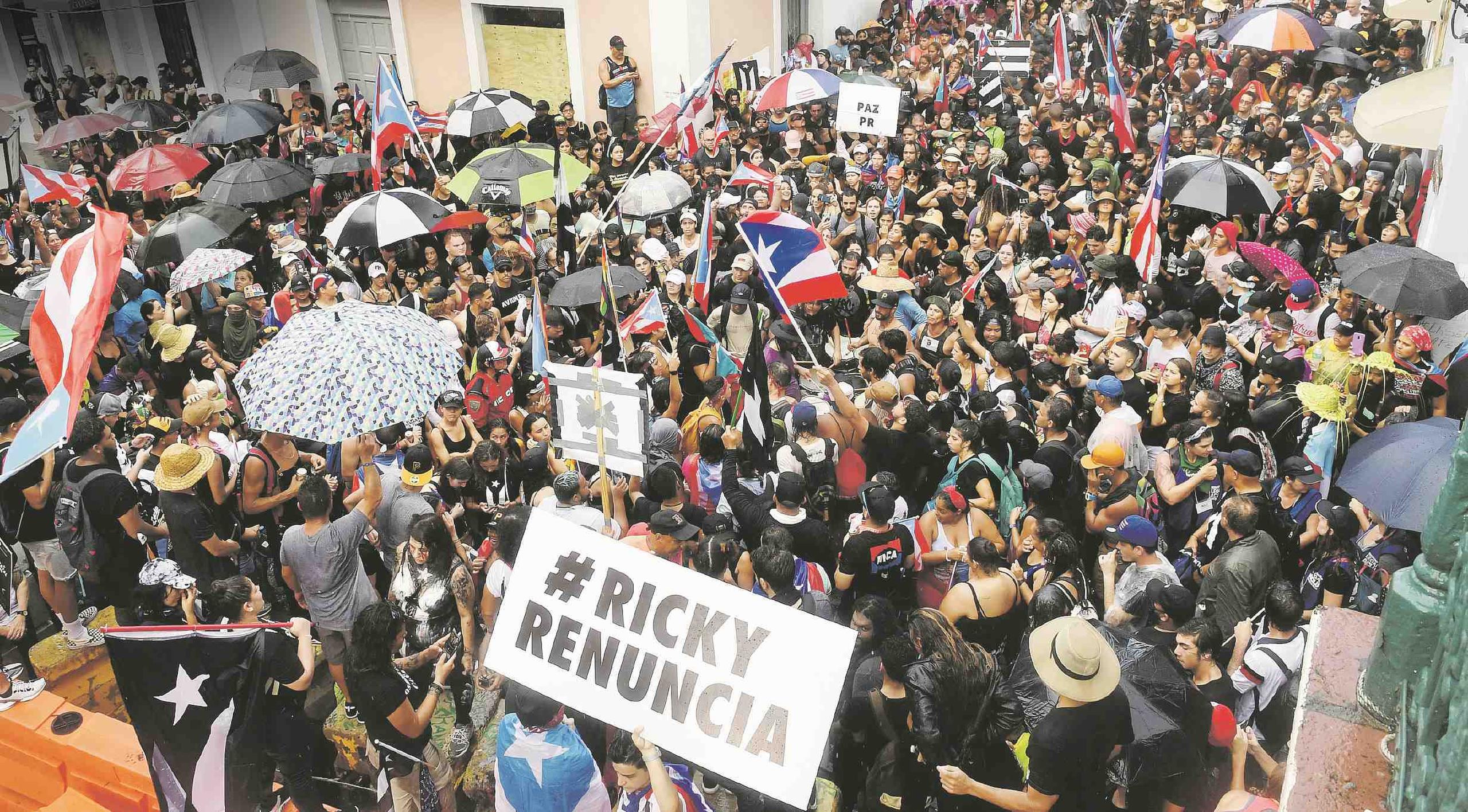 Verano del 2019 | Masivas protestas por la renuncia de Ricardo Rosselló como gobernador tras revelarse un ofensivo chat entre él y funcionarios del gobierno. (GFR Media)