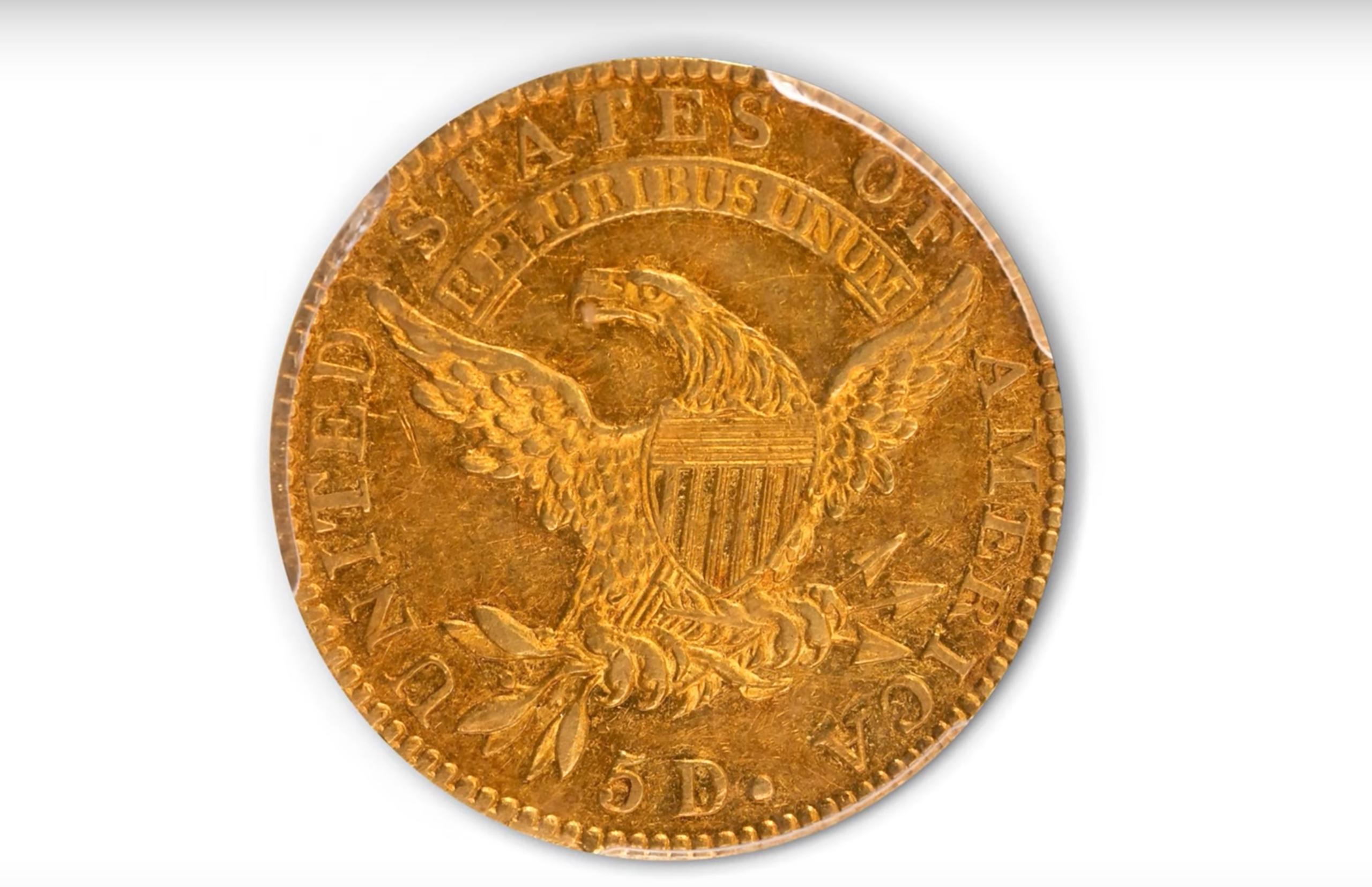 Ejemplo de una moneda de oro.