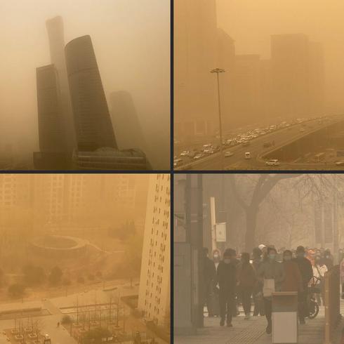 Impresionante tormenta de arena en Pekín