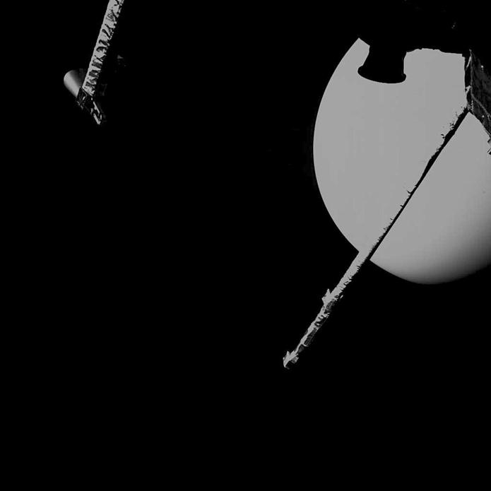 La misión BepiColombo captó esta vista de Venus en la madrugada del 15 de octubre mientras la nave espacial sobrevolaba el planeta.