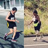 Ella corrió con prótesis en ambas piernas y él a sus 80 años