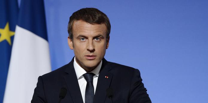 Emmanuel Macron, presidente de Francia. (Yoan Valat, Pool vía AP)