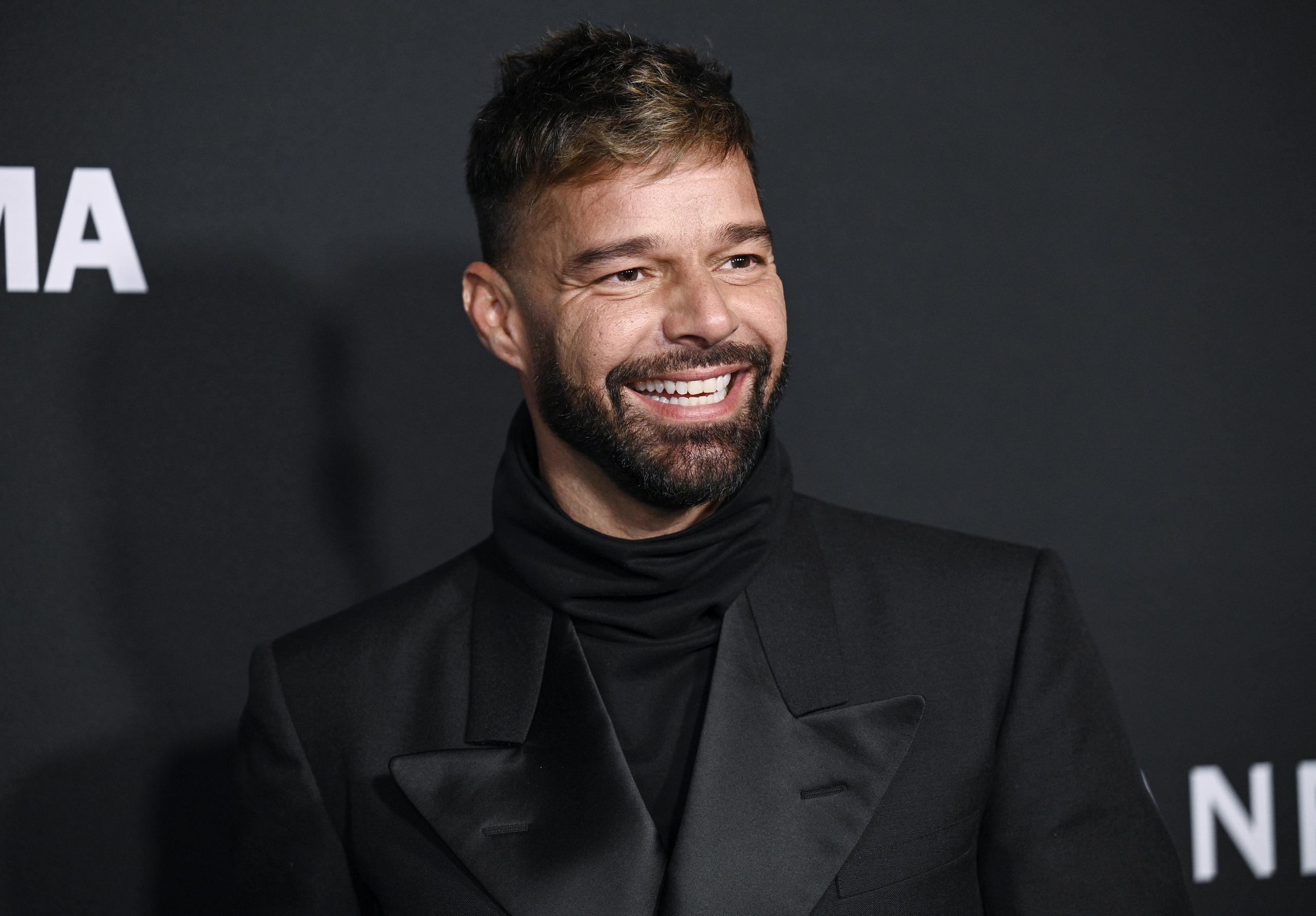 Ricky Martin attends the MoMA Film Benefit presented by CHANEL honoring Penelope Cruz at the Museum of Modern Art on Tuesday, Dec. 14, 2021, in New York. (Photo by Evan Agostini/Invision/AP)