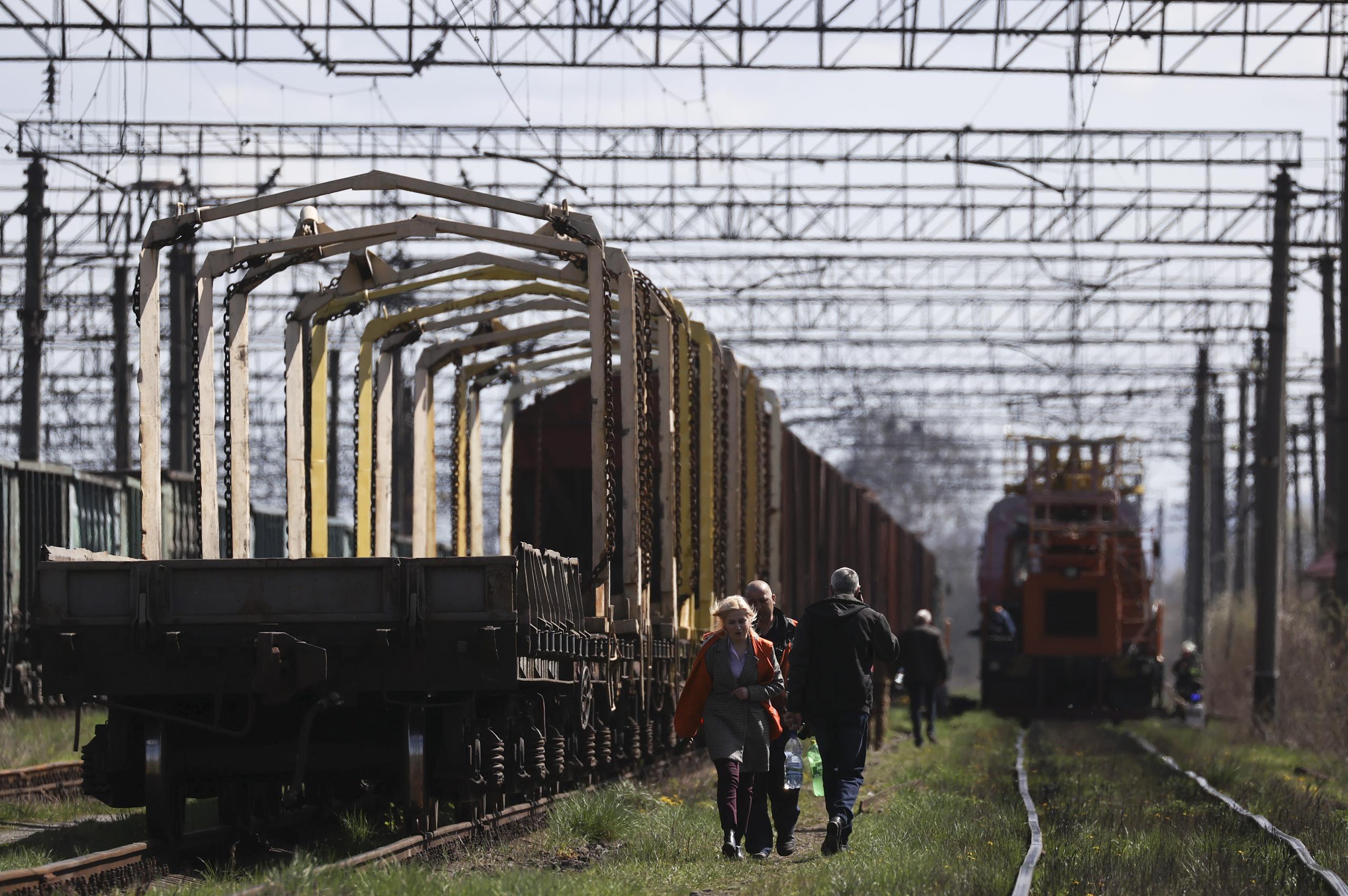 El Ejército ruso ha atacado este lunes cinco estaciones de tren en el centro y el oeste de Ucrania. EFE/ Miguel Gutierrez
