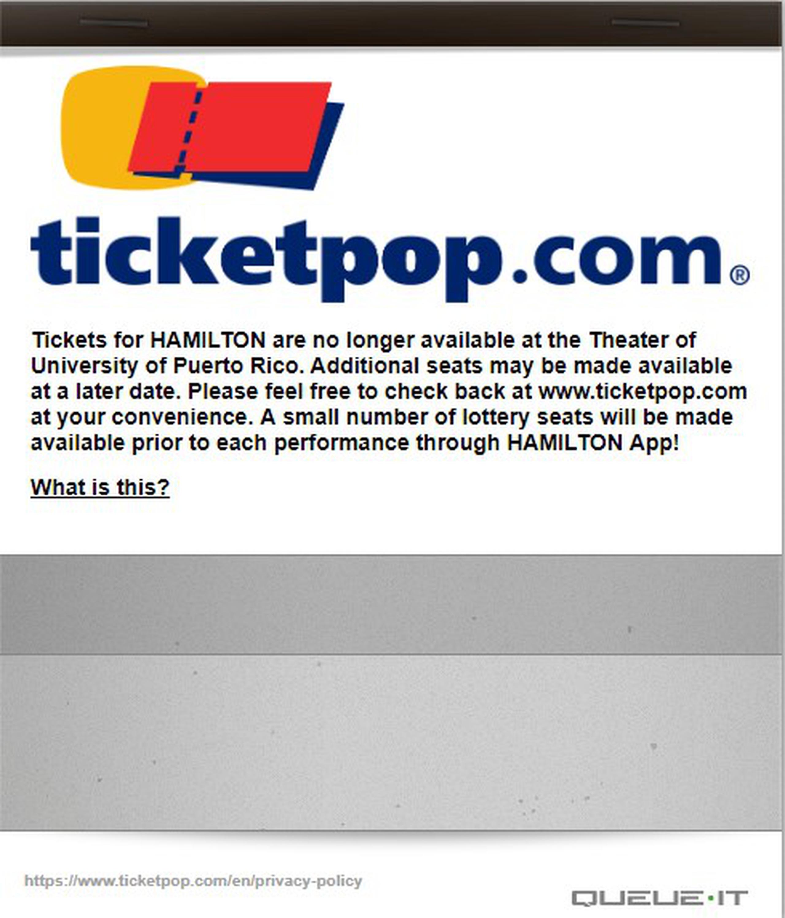 Ticketpop pr hamilton top