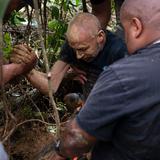Rescatan hombre que quedó atrapado en deslizamiento de tierra en Aibonito 