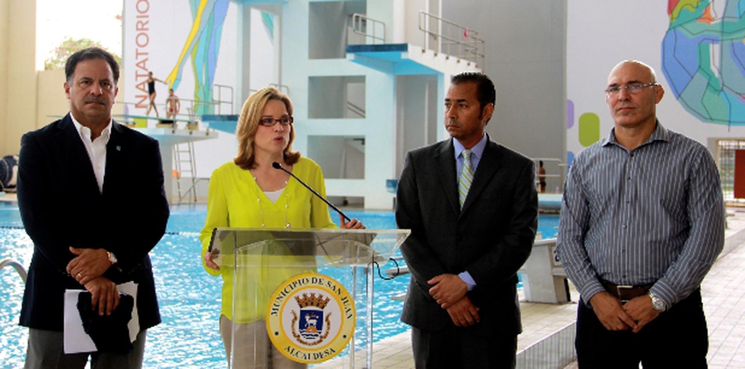 La alcaldesa de San Juan, Carmen Yulín Cruz, dijo que su ciudad está lista para albergar el Gran Premio de Clavados de la FINA. Suministrada