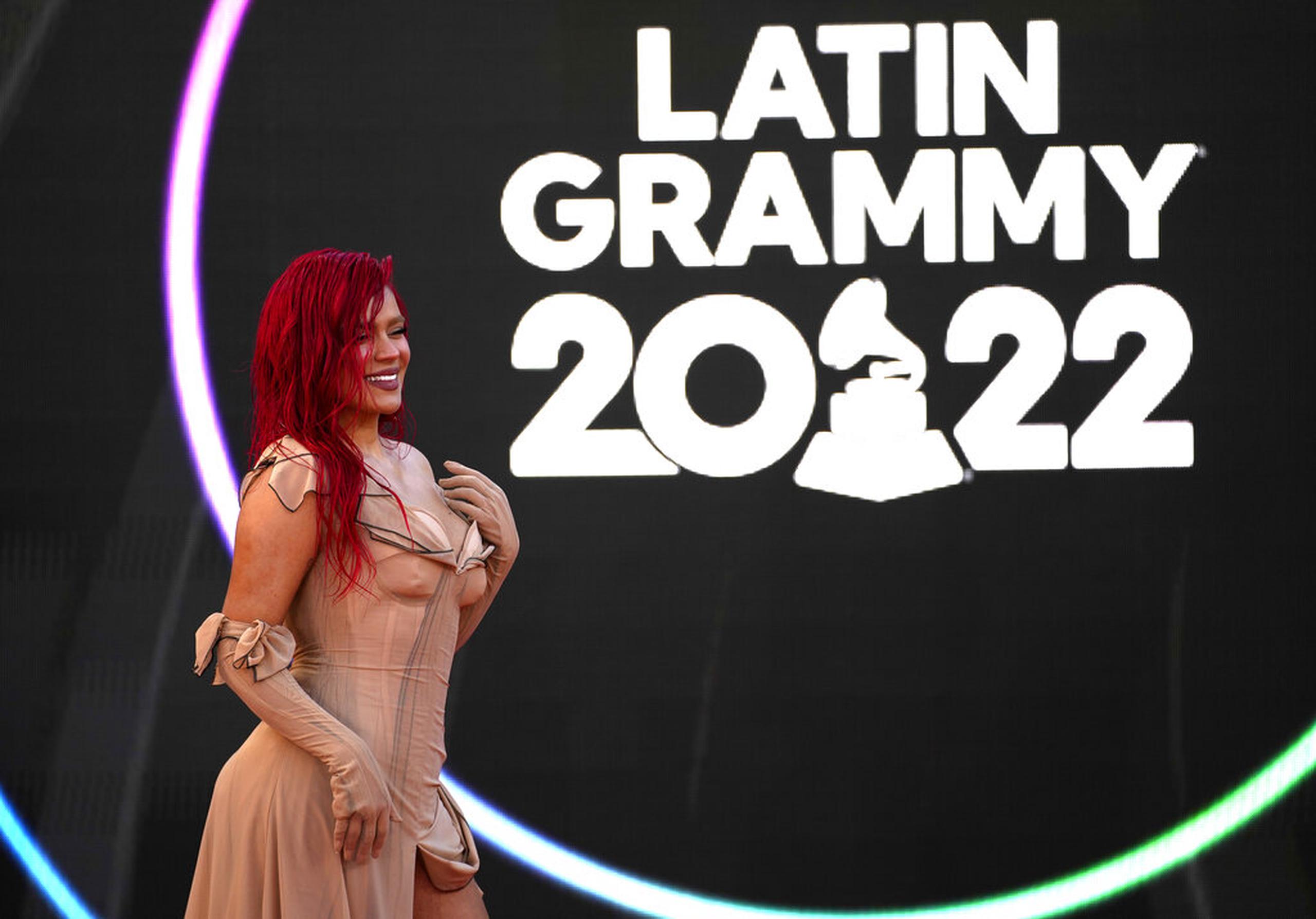 Karol G en la pasada edición de los Latin Grammy, que se celebró en Las Vegas.