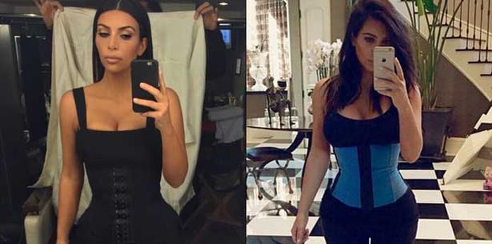 Kim Kardashian está obsesionada con el waist training. (Instagram)