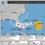 Emiten vigilancia de huracán para costa este de Florida por Nicole