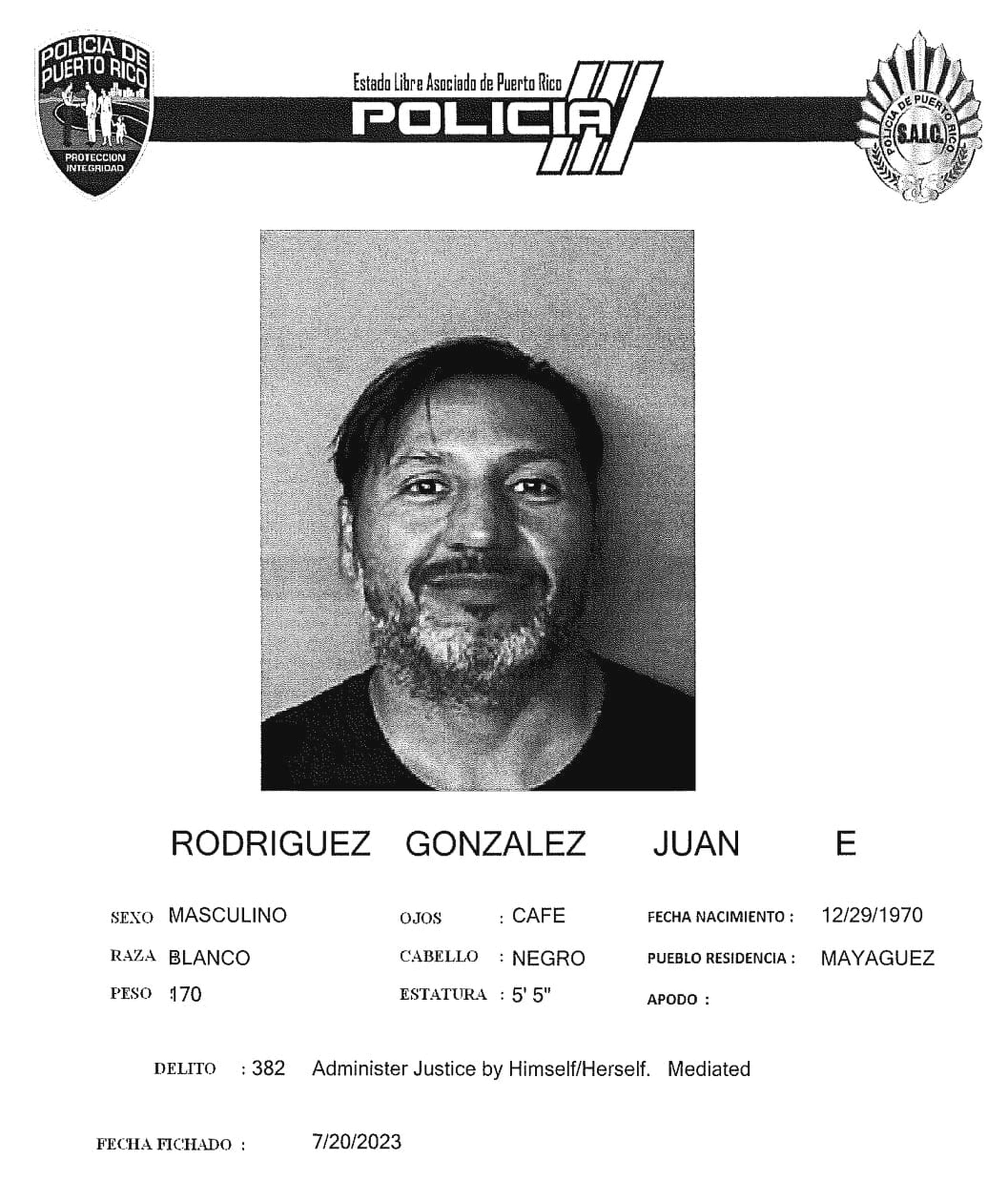 Juan E. Rodríguez González, enfrenta cargos por incidente durante una manifestación en La Parguera, Lajas.