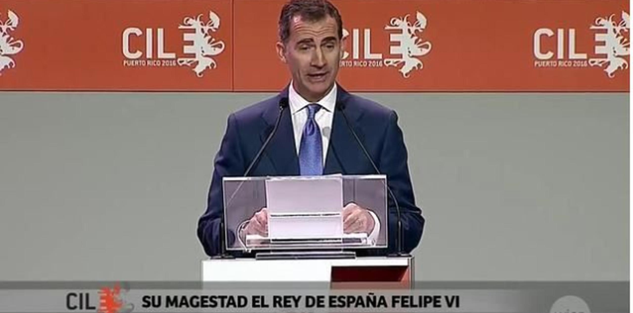 Los Reyes de España participaron del VII Congreso Internacional de la Lengua Española. (Captura)