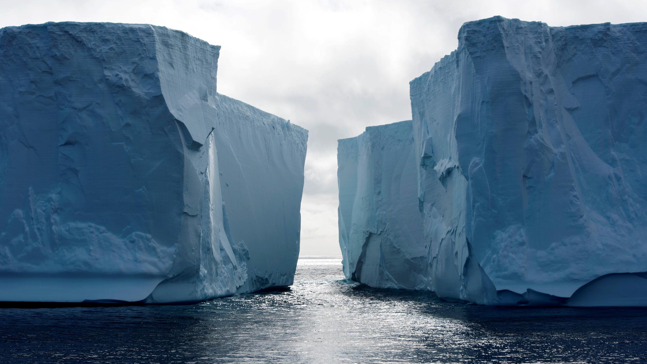 Vista de icebergs.