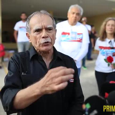 Oscar López Rivera se siente feliz de estar en su patria