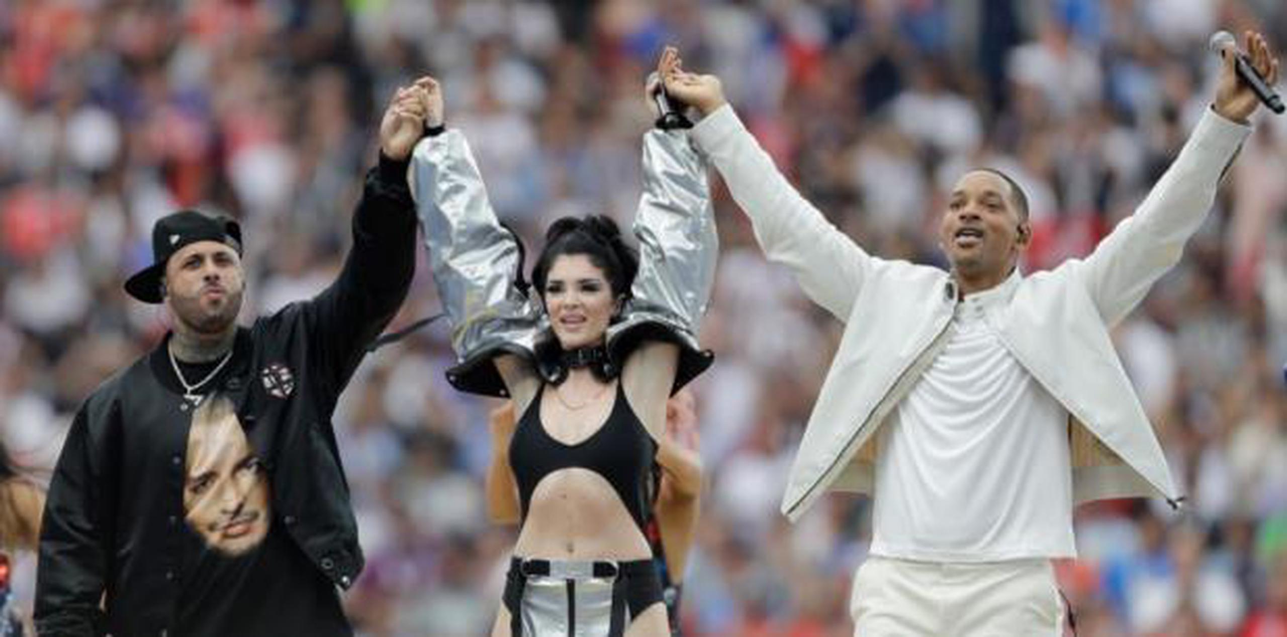 Este año, el reguetonero puertorriqueño Nicky Jam fue uno de los artistas a cargo de cantar el himno del Mundial y también tuvo una participación en el show de clausura. (AP)
