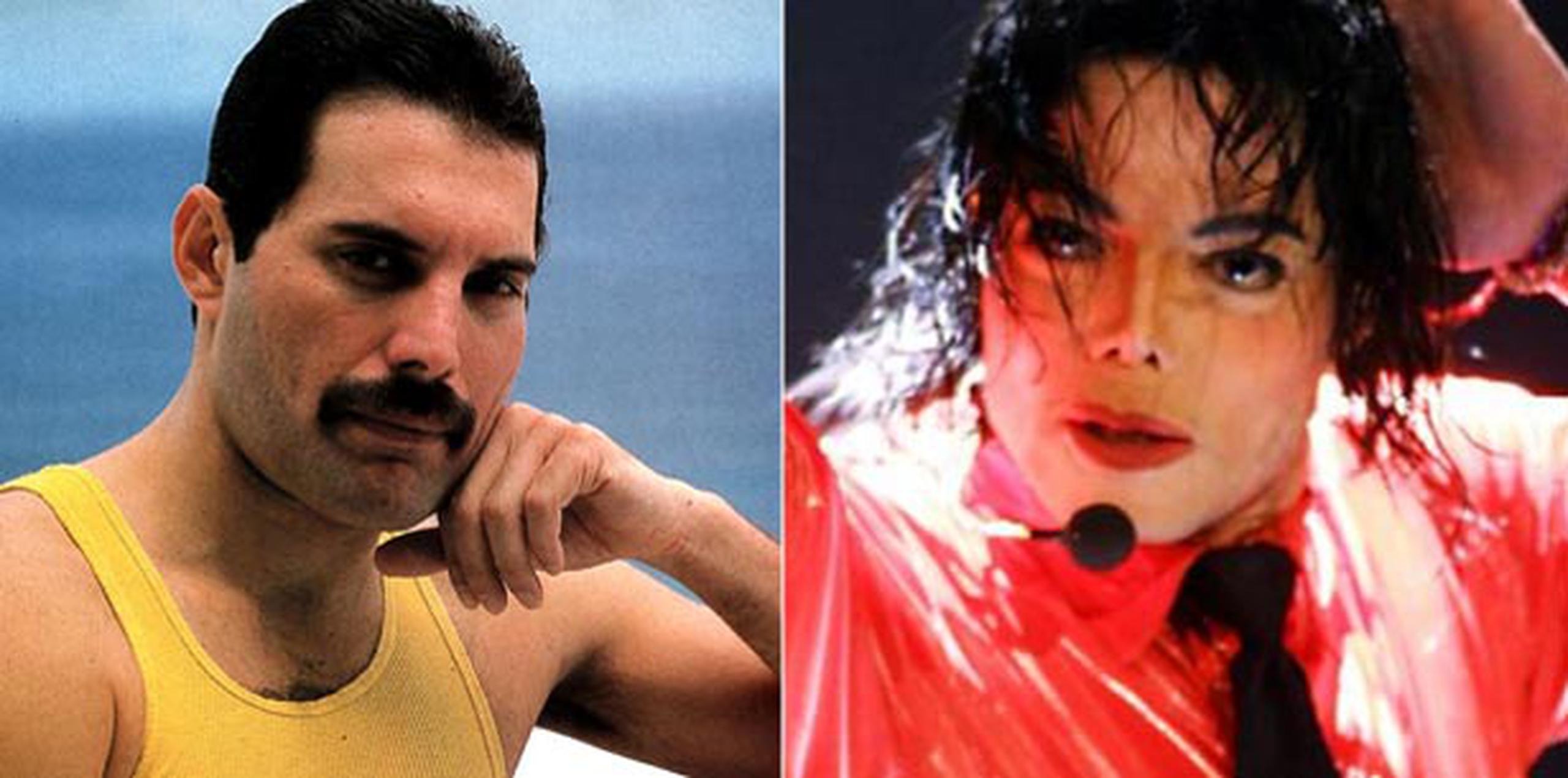Freddie Mercury y Michael Jackson (Archivo)