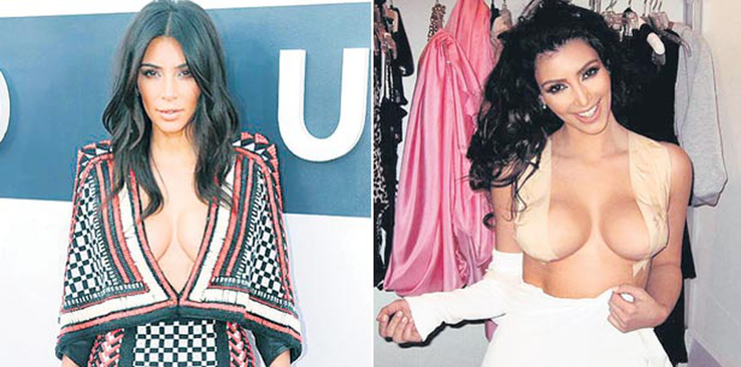 La semana pasada Kim Kardashian reveló una de sus estrategias para mostrar unos pechos erguidos y grandes en eventos glamorosos. (Archivo/Instagram)