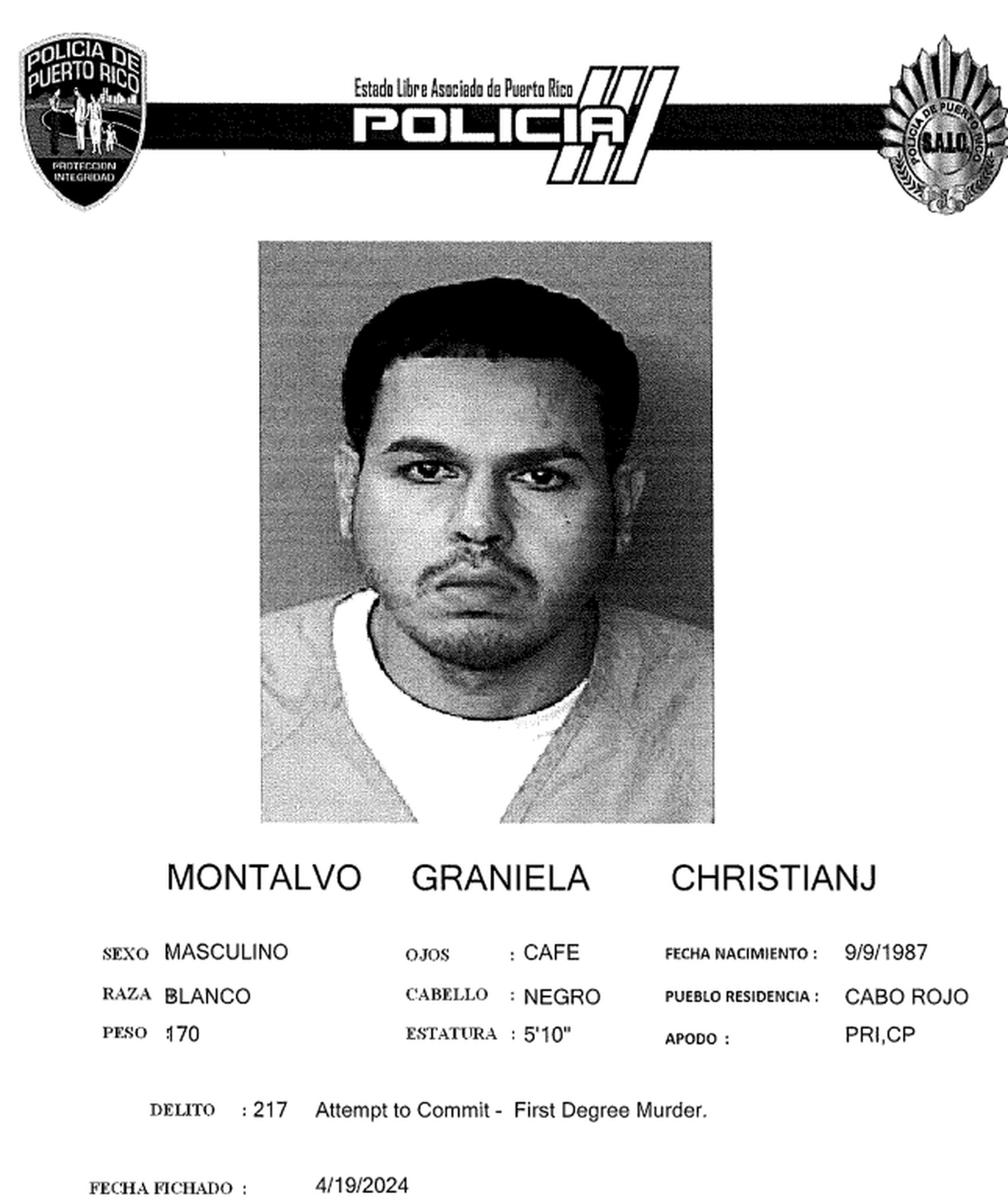 Christian J. Montalvo Graniela, de 37 años.