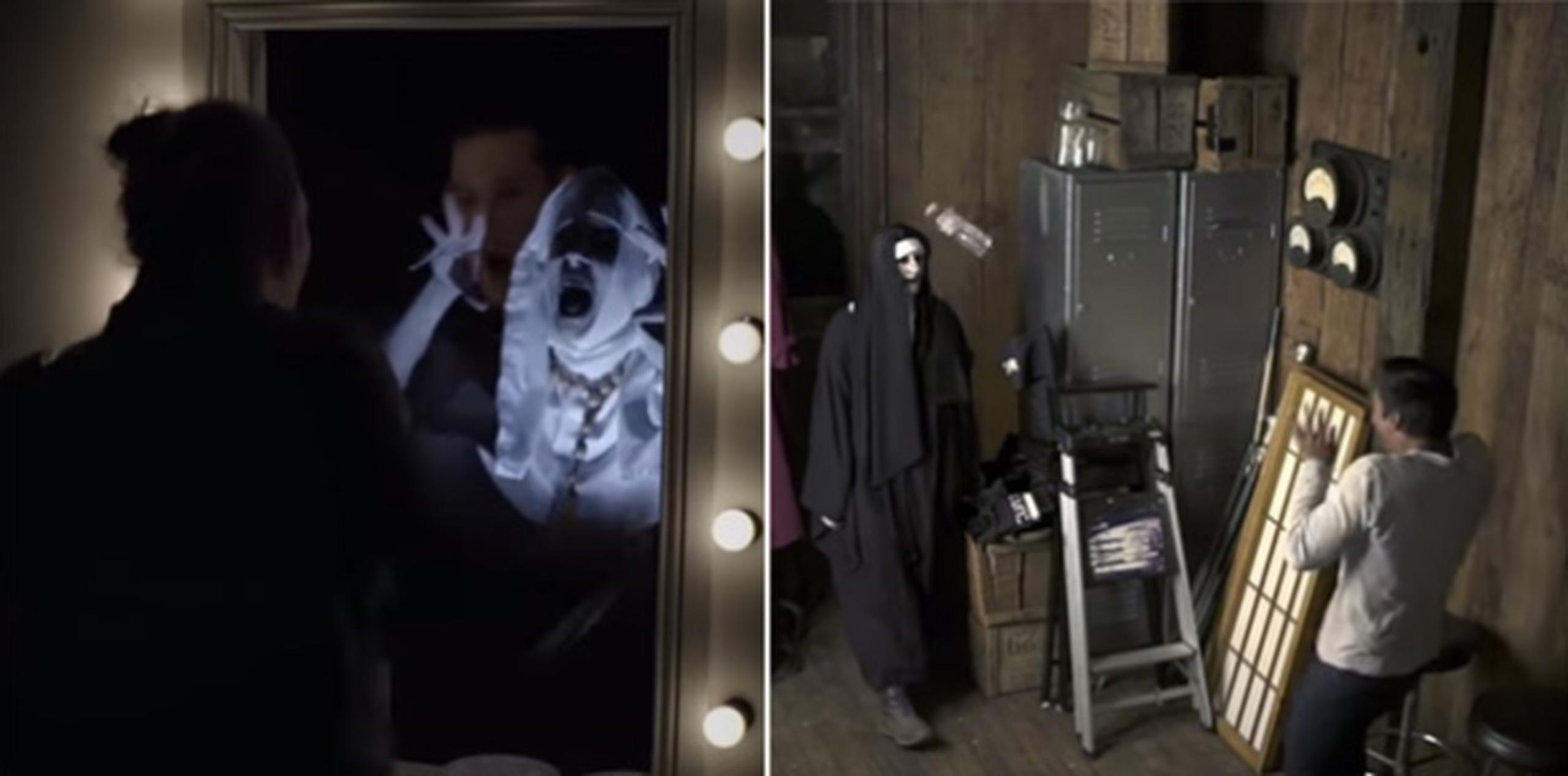 En la broma aparecía un fantasma cuando se miraban en el espejo. (YouTube)