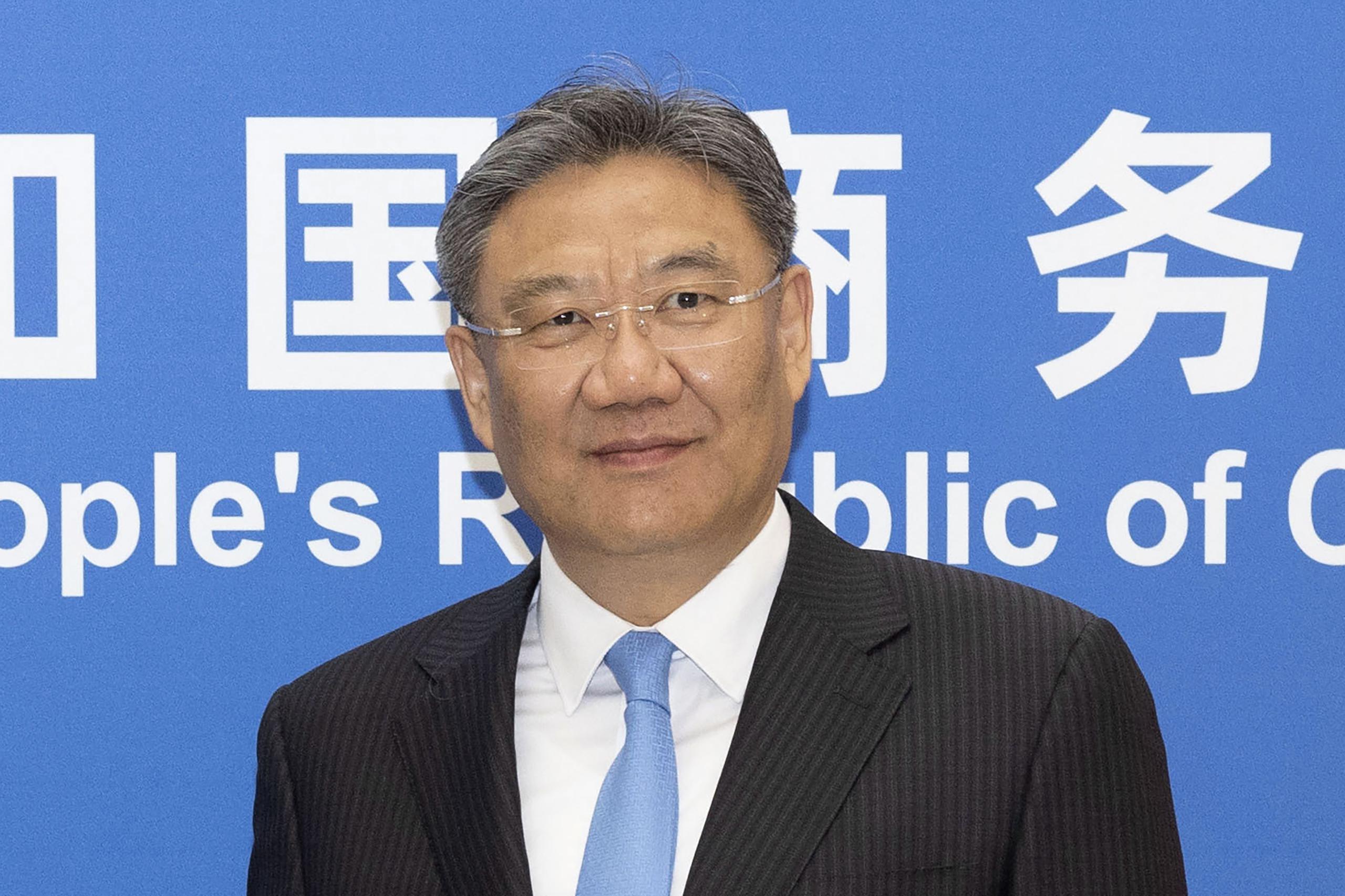 El ministro de comercio de China, Wang Wentao. (Michael Godfrey/DFAT via AP, File)