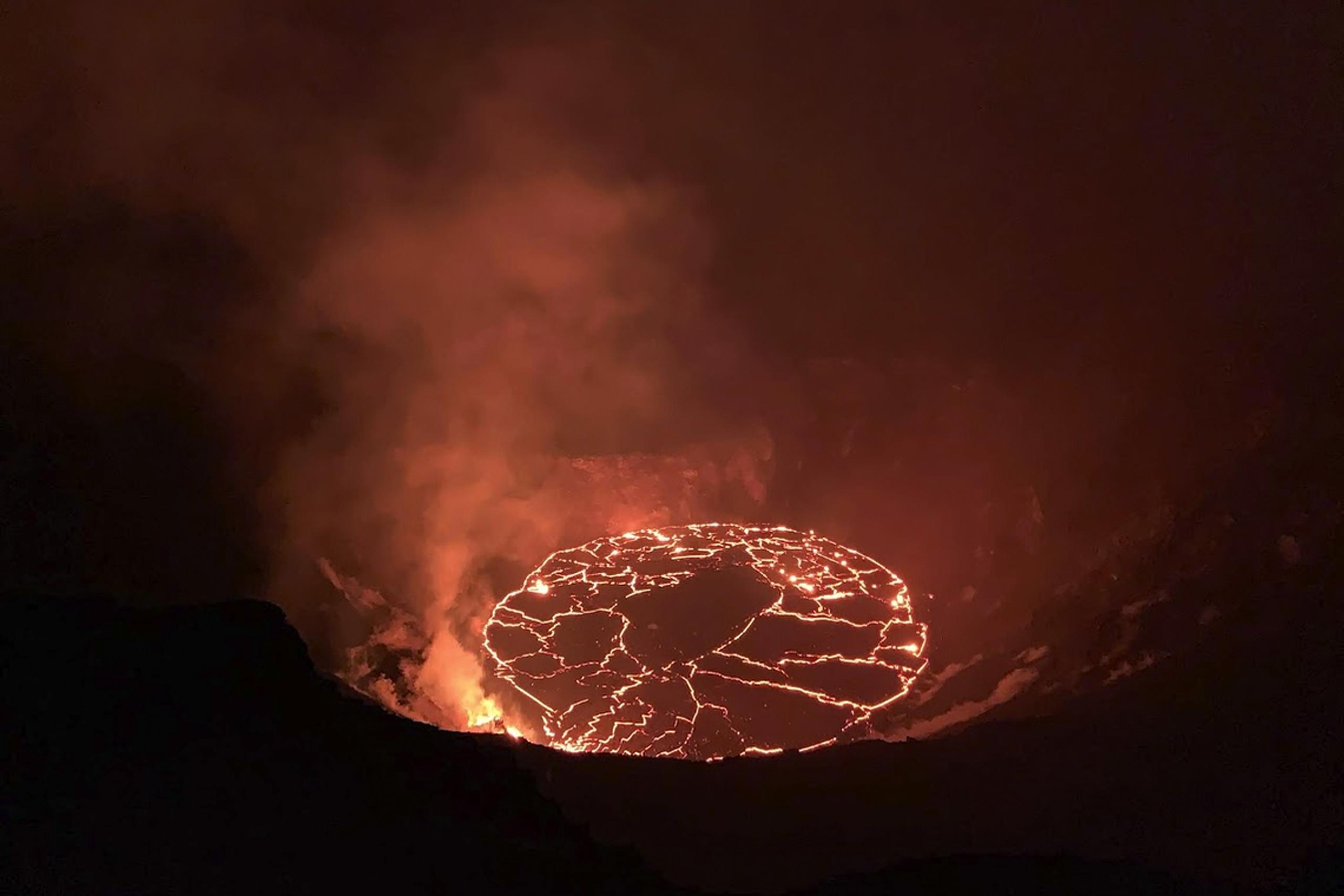 Una erupción en el volcán Kilauea de Hawai.