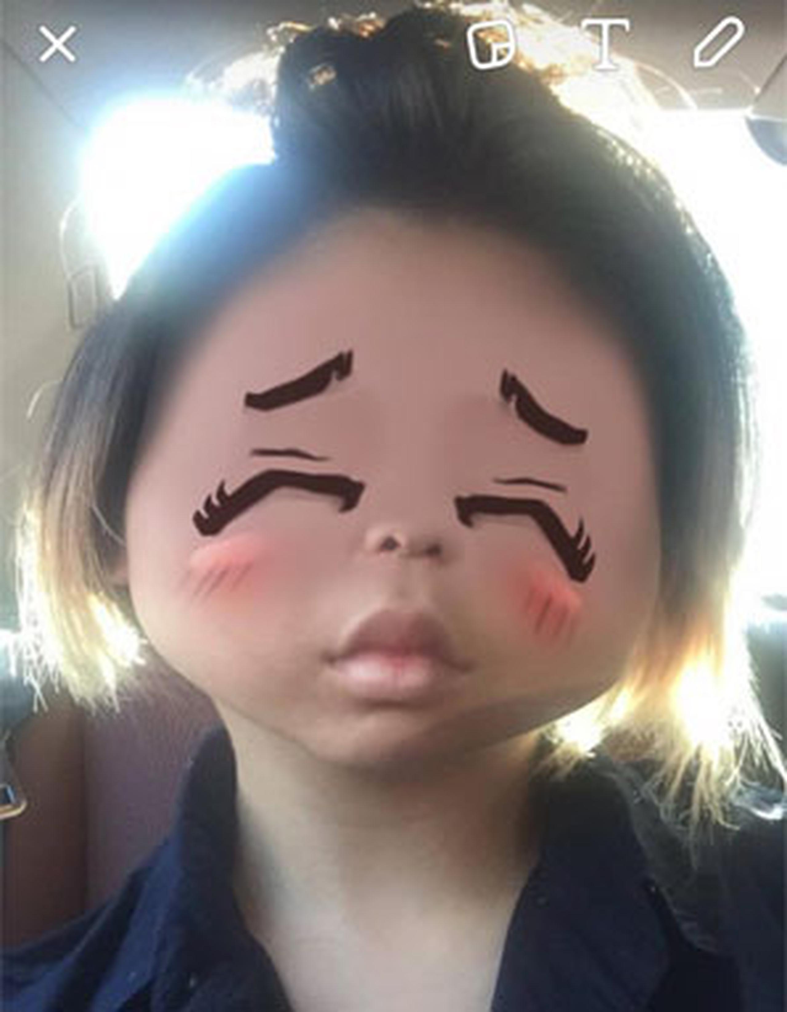 Varios usuarios de Snapchat se quejaron de que este filtro se mofaba de los rasgos asiáticos. (Twitter)