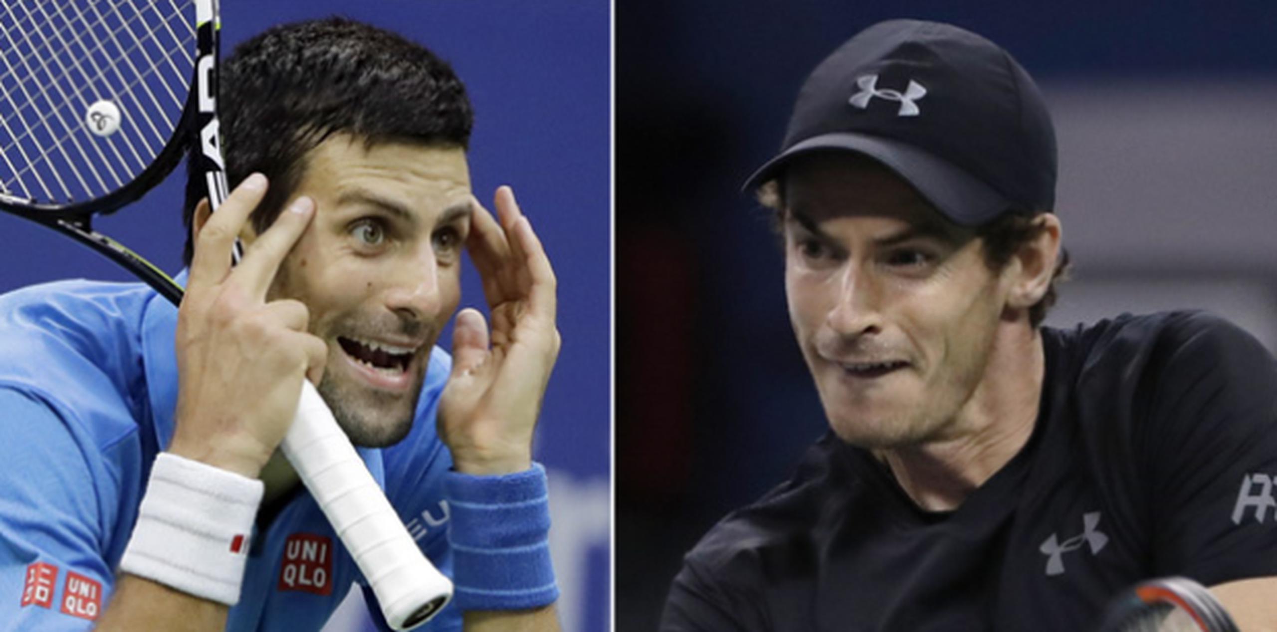 Novak Djokovic y Andy Murray. (AP)