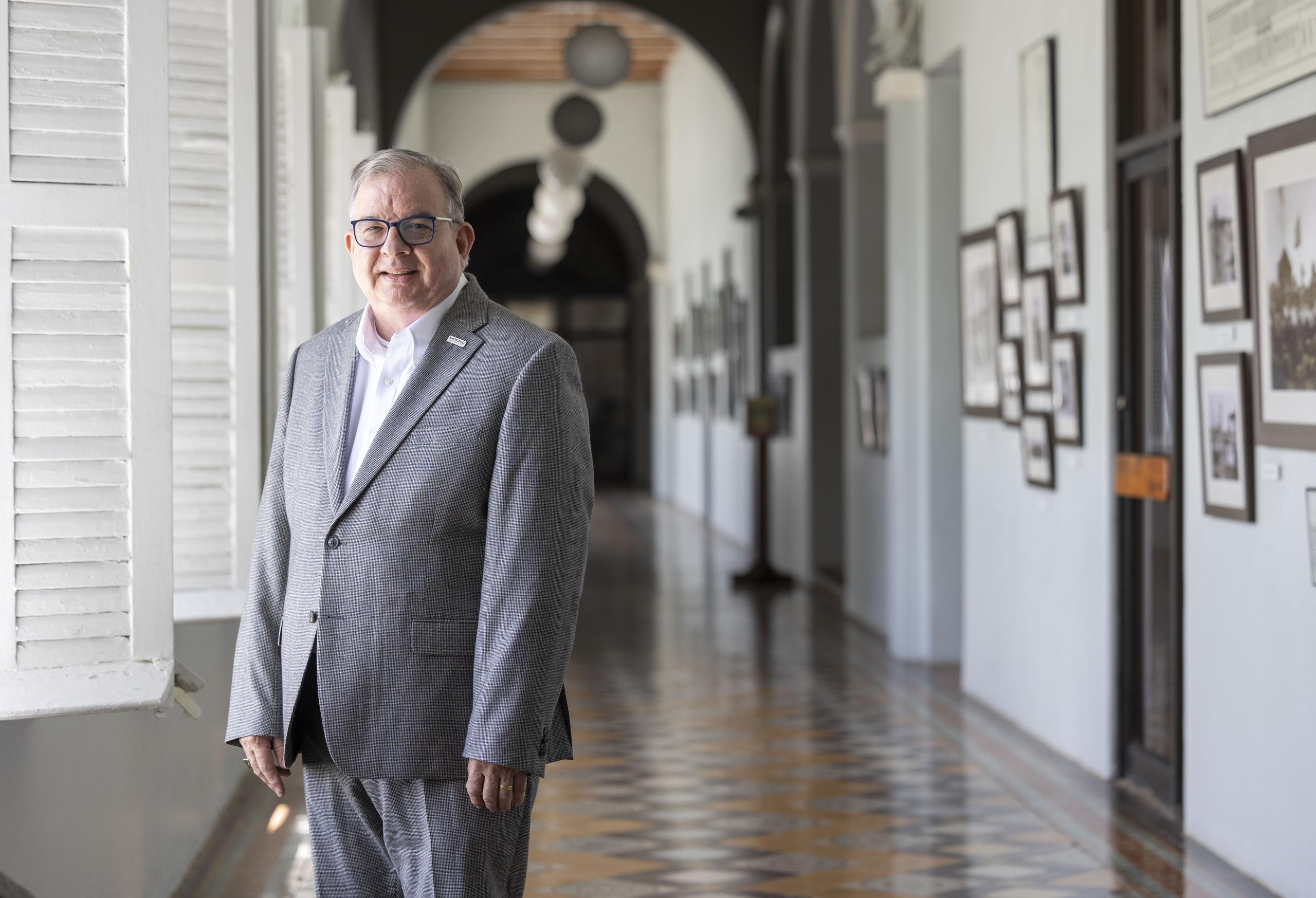 Félix Méndez fue una de las personas a cargo de organizar la visita del papa a la Universidad Sagrado Corazón.

