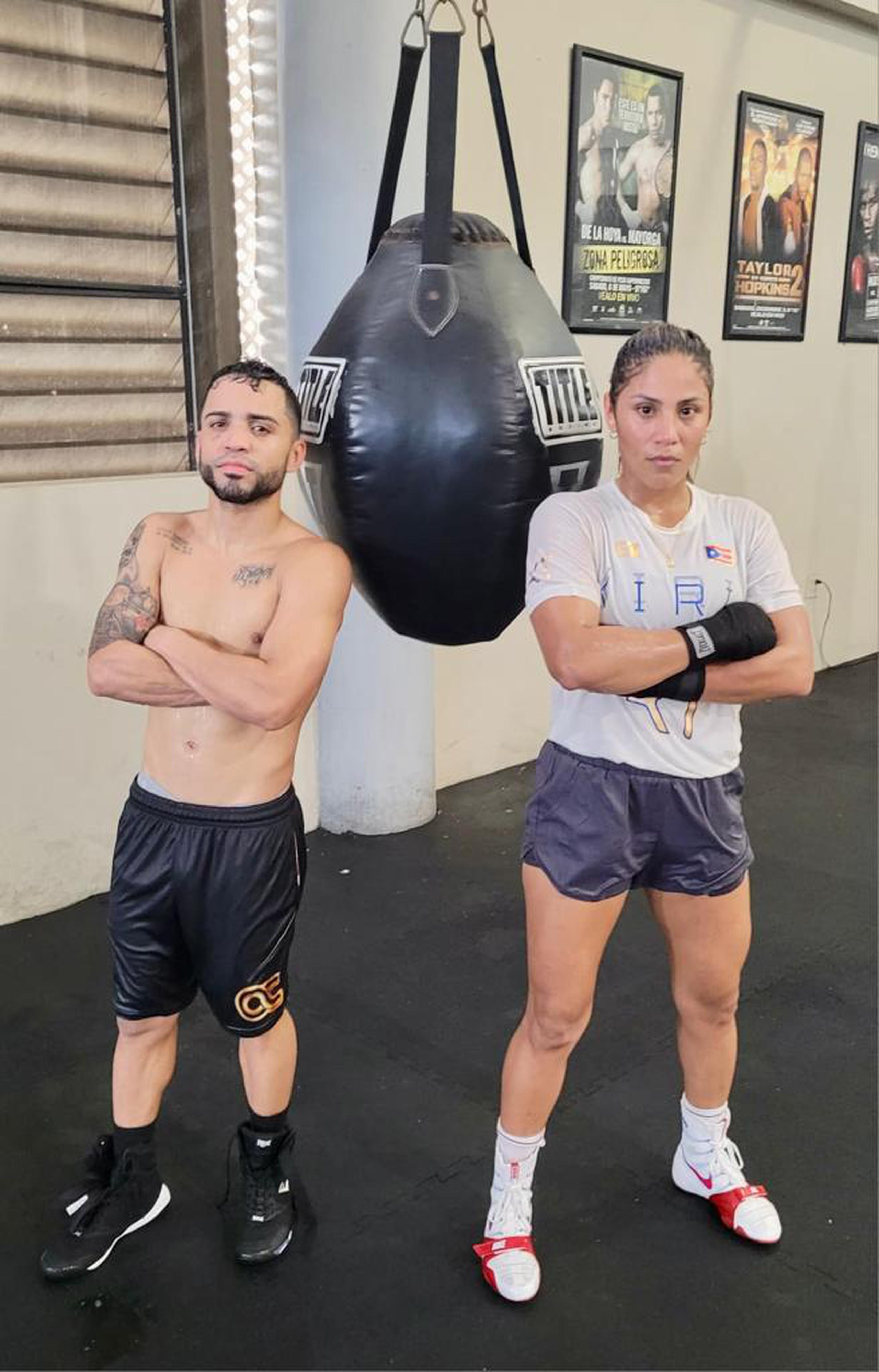 Oscar Collazo y Kiria Tapia coincidieron en el gimnasio Félix Pagán Pintor en Guaynabo para una sesión de entrenamiento.