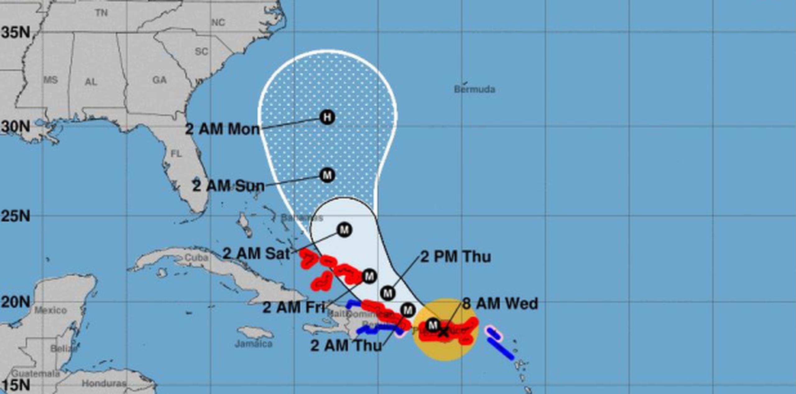 El huracán María comenzó a azotar la Isla. (Captura NOAA)