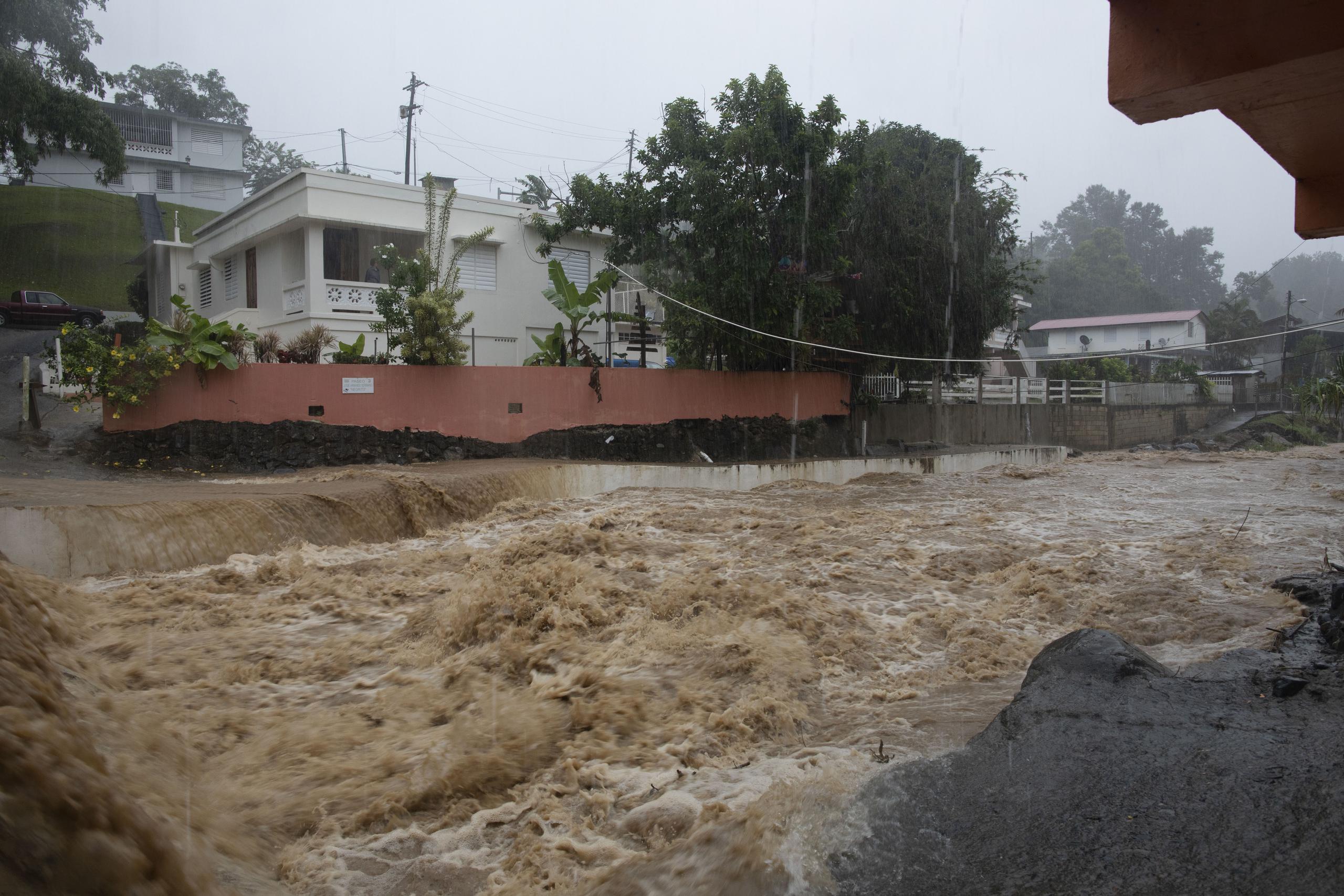 Inundación en Naranjito por Fiona.