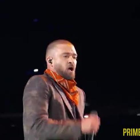 Justin Timberlake en el Halfime Show del Super Bowl