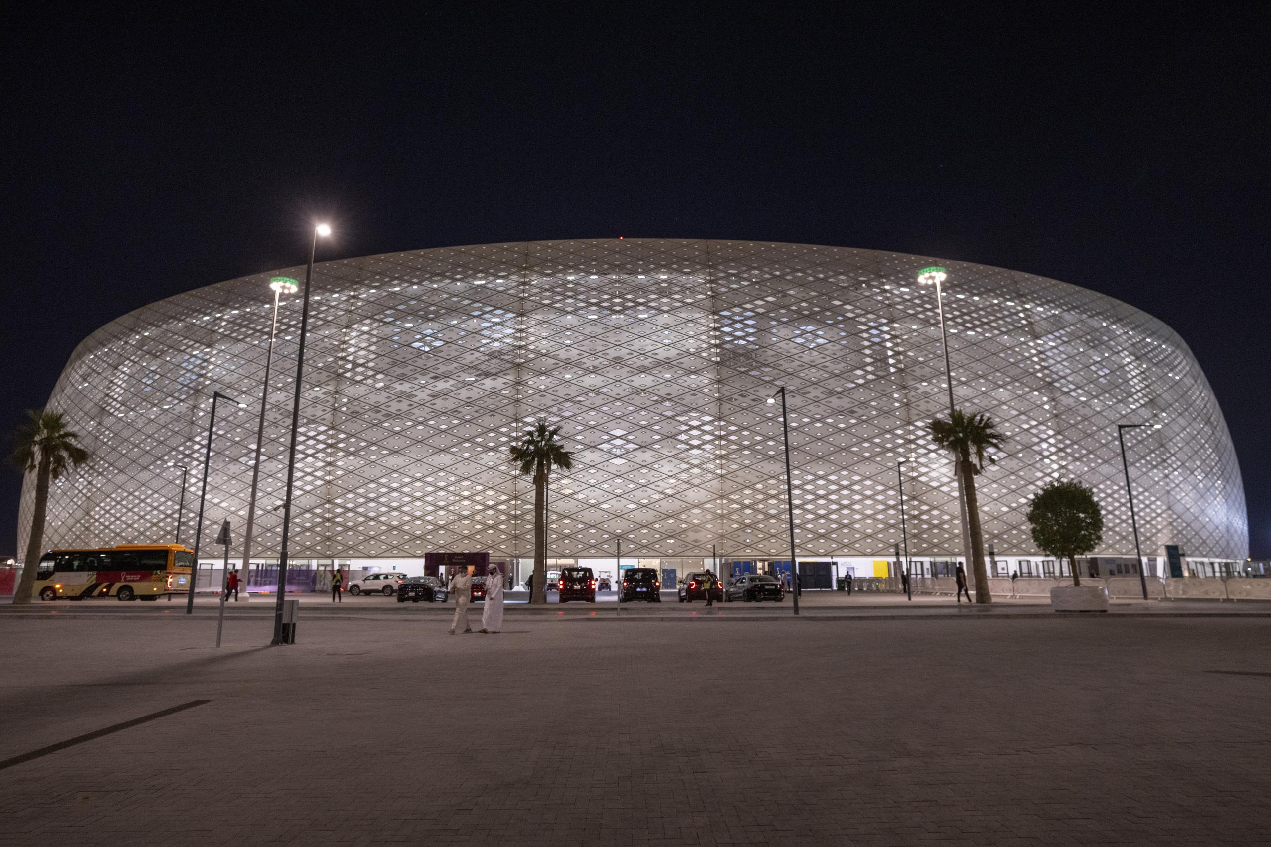 Vista del estadio Al Thumama Stadium en Doha.