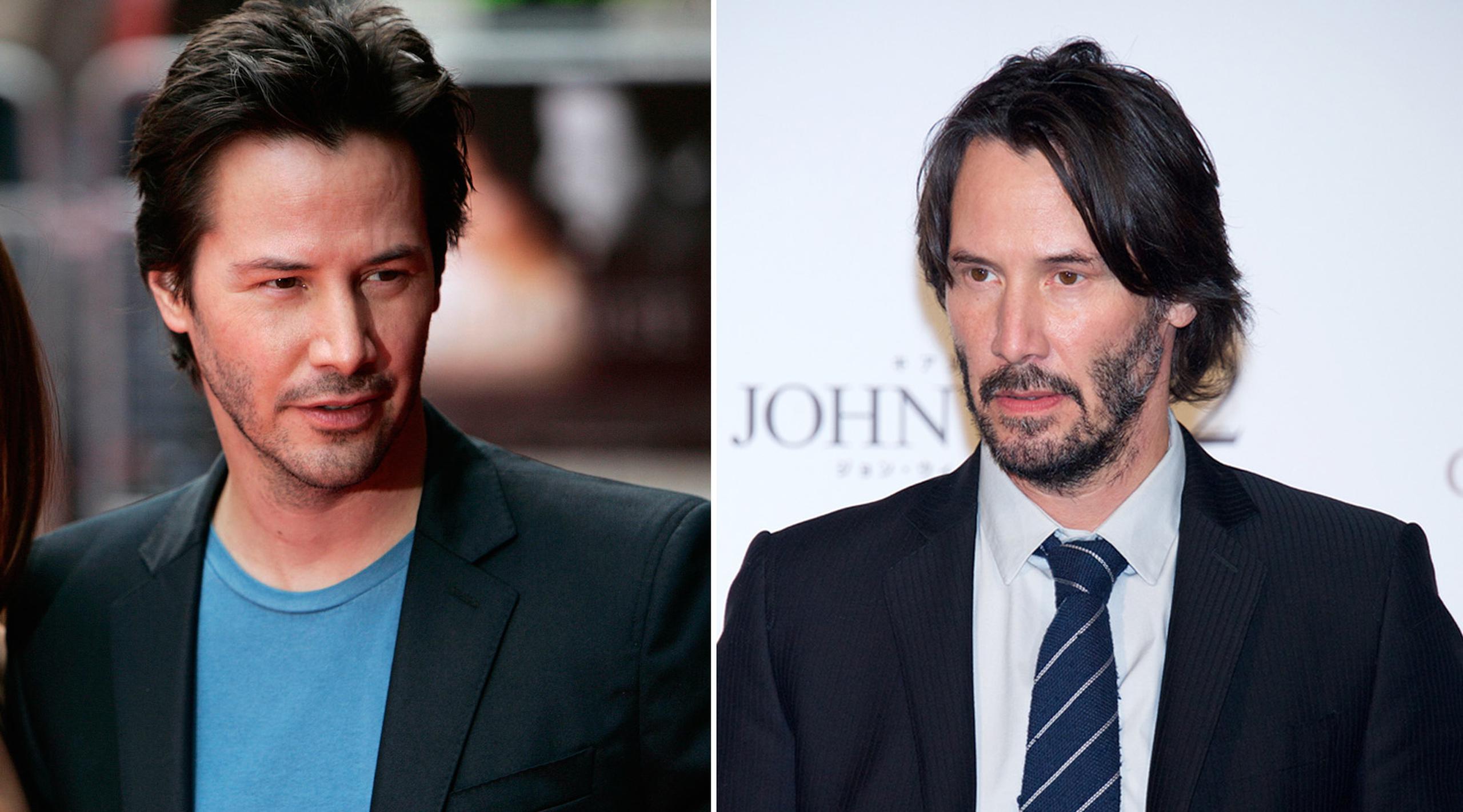 A la izquierda, Keanu Reeves en el 2006, y a la derecha, en el 2017. (Archivo / Shutterstock)