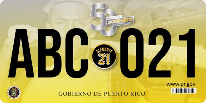 Tablilla conmemorativa por el hit 3,000 de Roberto Clemente.