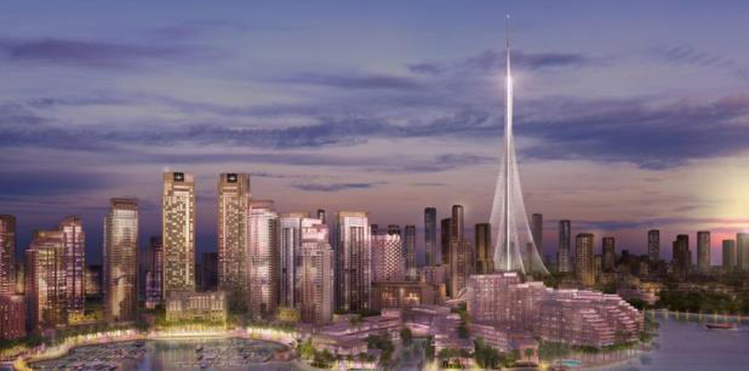 Así se verá la torre Dubai Creek Harbour. (Santiago Calatrava)