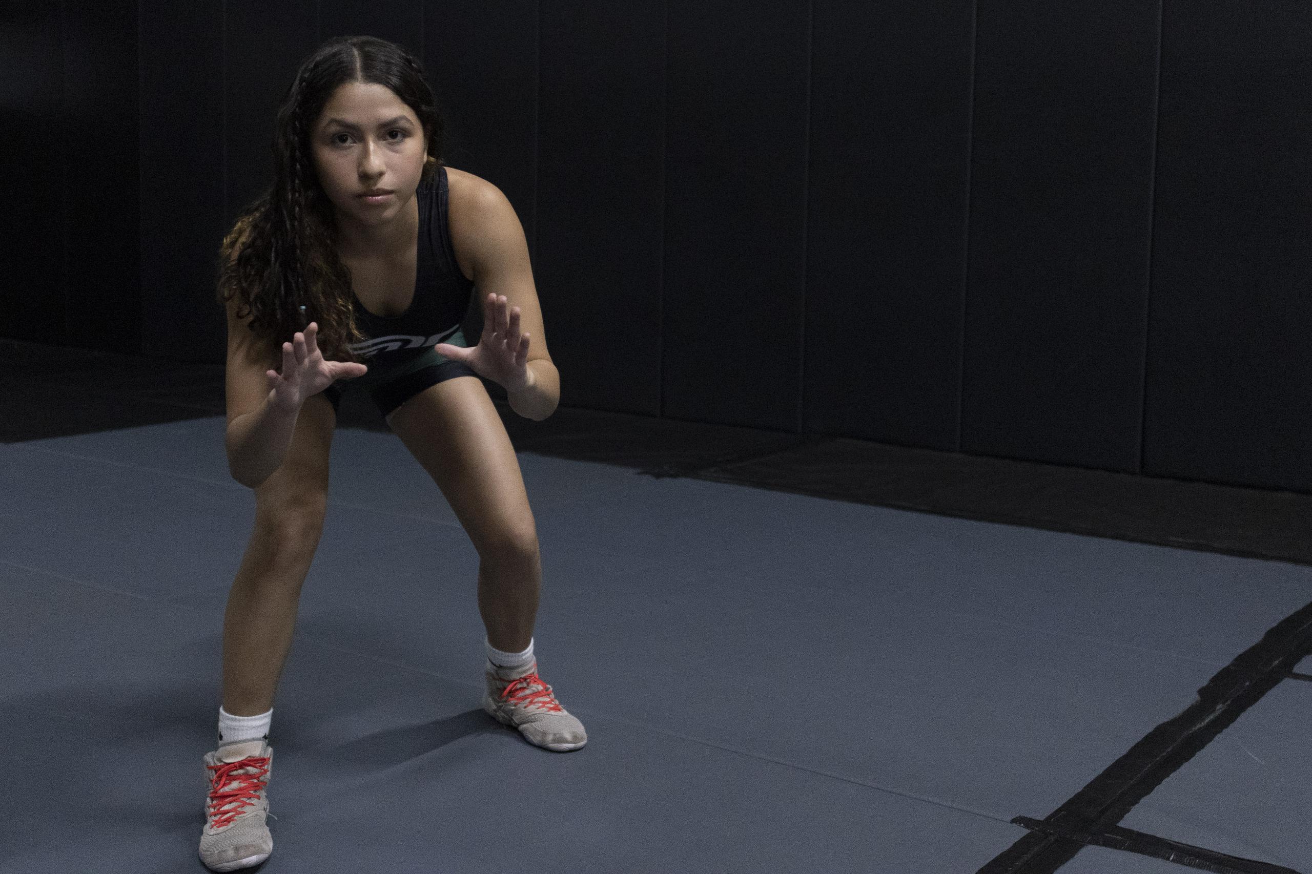 Andrea también practica Lucha Olímpica como parte del currículo de la Escuela Especializada en Deportes Francisco Manrique Cabrera, en Bayamón. 
