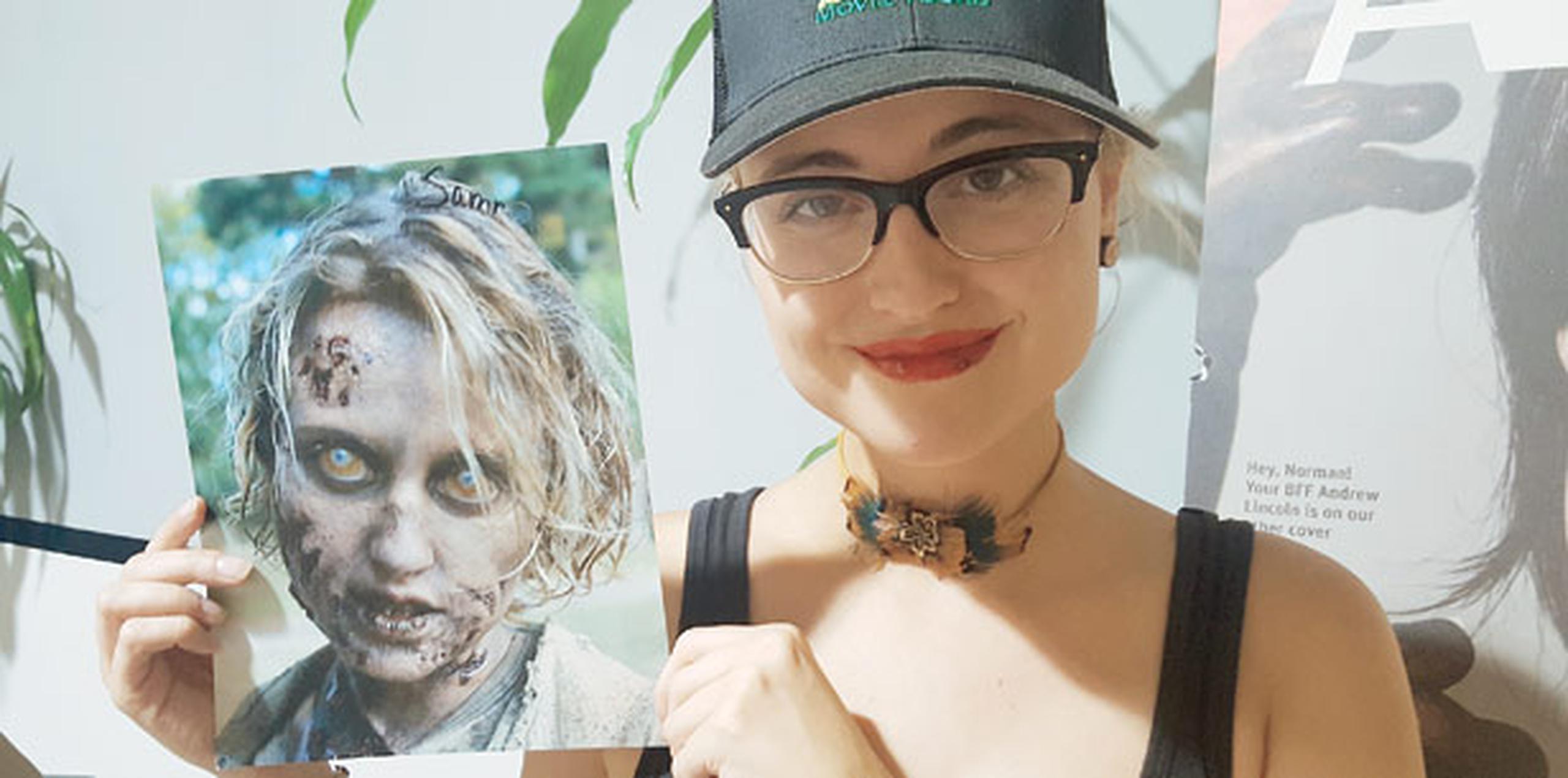 Lo más incómodo de encarnar a un zombi en la serie, según la actriz, “es llevar los lentes de contacto, porque no ves absolutamente nada con ellos”, compartió. (melba.brugueras@primerahora.com)