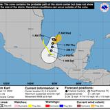 La tormenta tropical Karl empieza a fortalecerse camino de México 