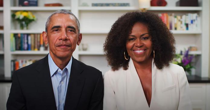 Barack y Michelle Obama pronunciaron discursos durante la ceremonia virtual “Dear Class of 2020” de YouTube. (Captura / YouTube)