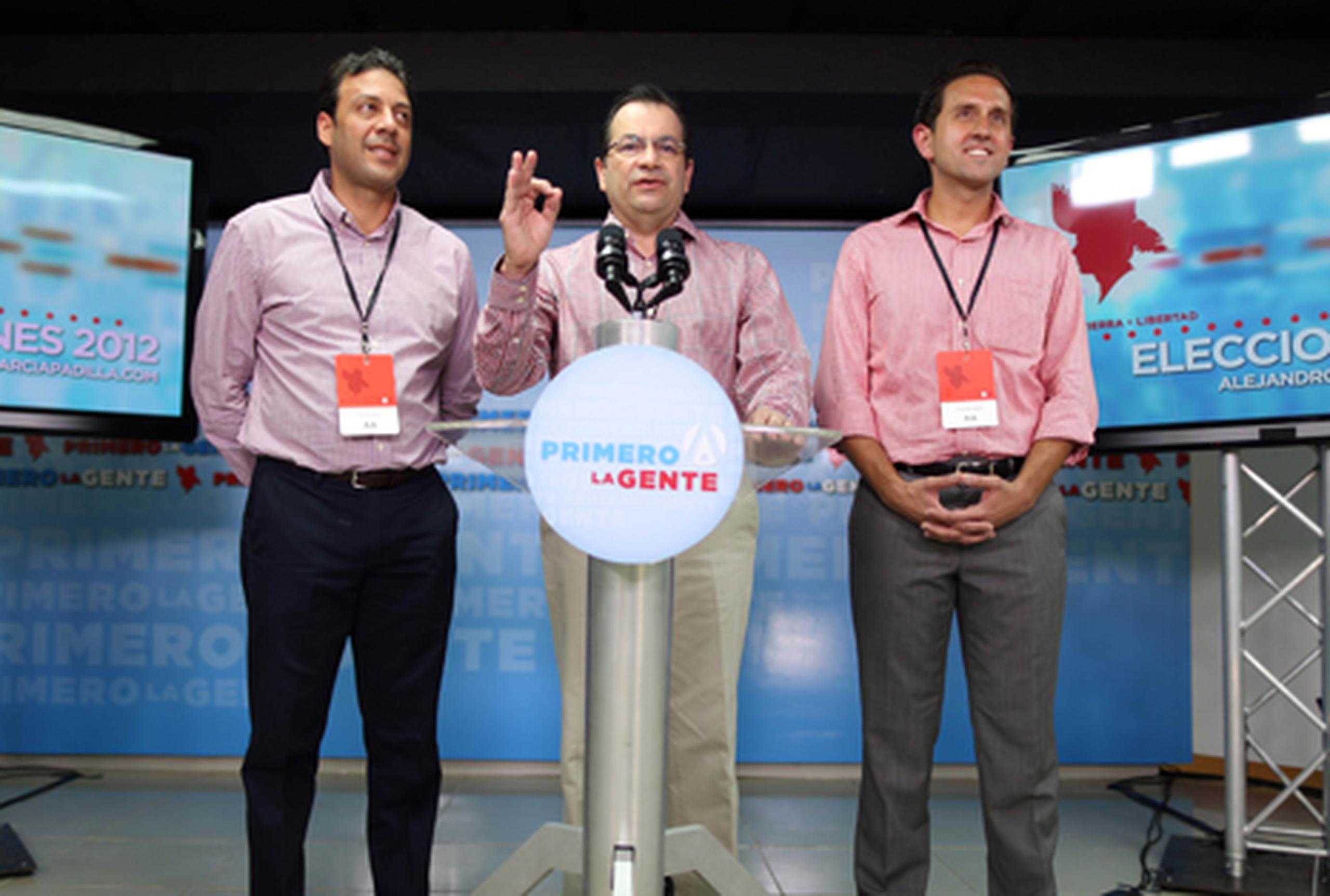 A eso de las 4:40 p.m., Faccio, director de campaña del PPD, informó que García Padilla estaba al frente con un 48.74% de los votos. (tonito.zayas@gfrmedia.com)