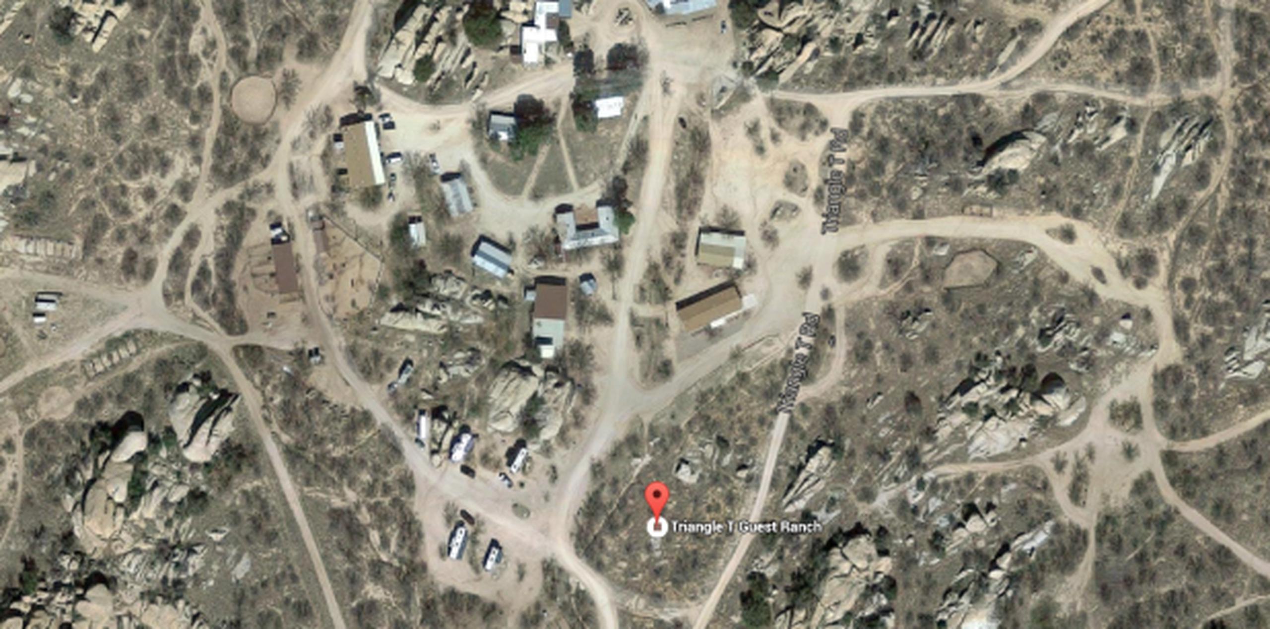 El rancho Triangle T de Dragoon reportó la aparición de un posible cadáver en un camino el sábado por la mañana. (Google Maps)