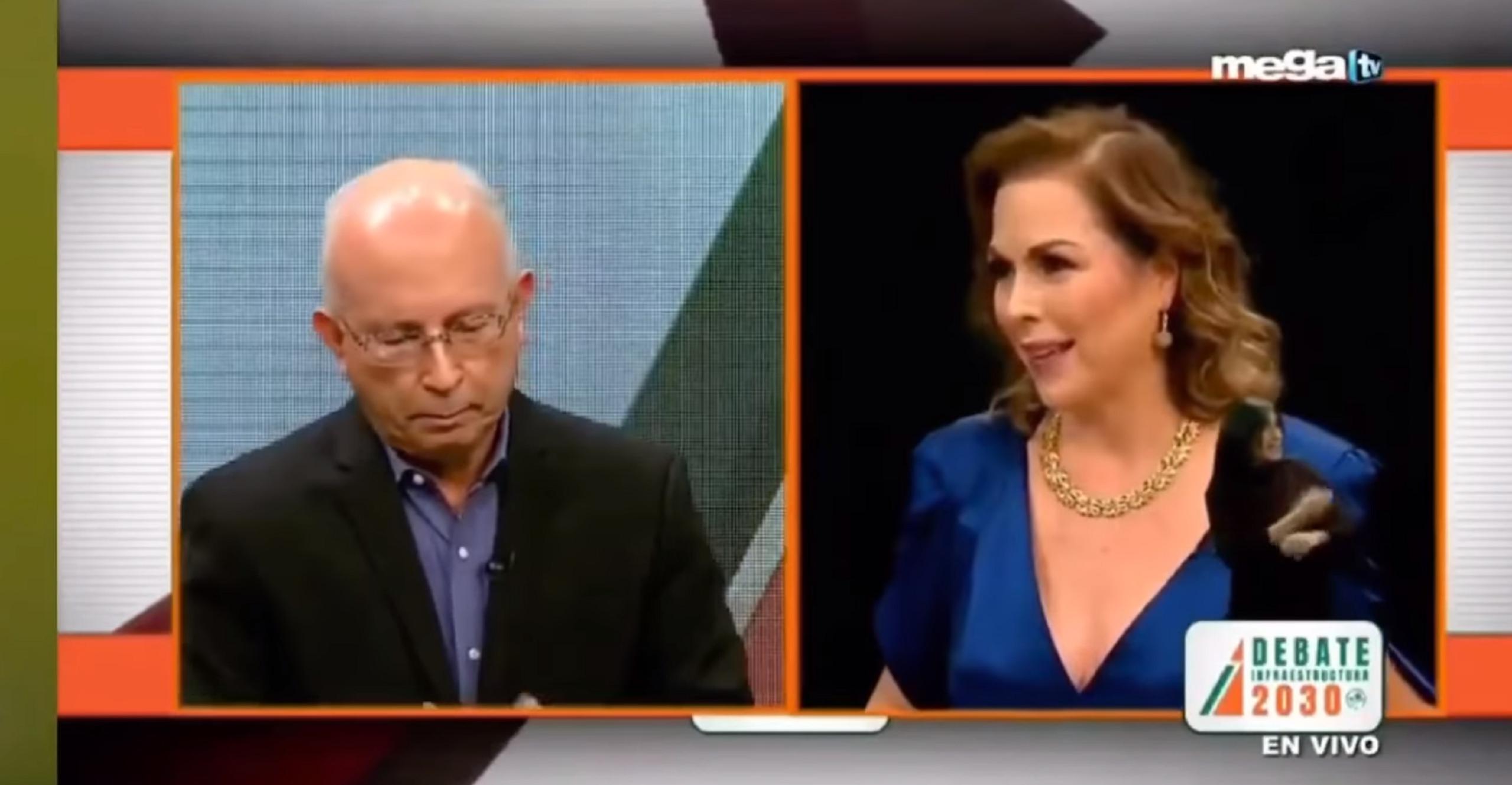 Imagen del debate en el que ocurrió el choque entre el candidato a la gobernación César Vázquez y la periodista Ada Torres Toro.