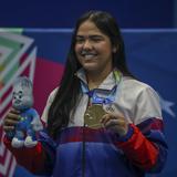FOTOS: Así Adriana Díaz celebró su medalla de oro en San Salvador
