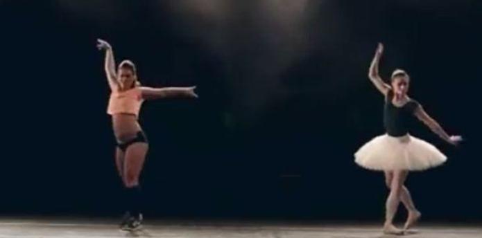 Este vídeo, titulado "Ballet vs. Twerking",  se ha convertido en viral en las redes sociales. (Captura / Facebook)